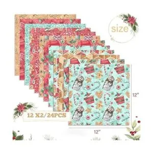 Paquete de 24 unidades de papel para álbumes de recortes_2