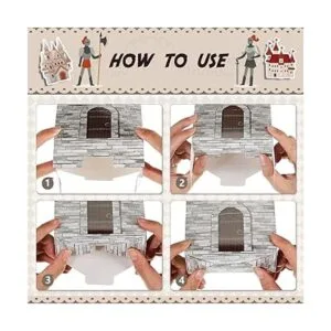 Caja de recuerdos de castillo 12 piezas medieval_2