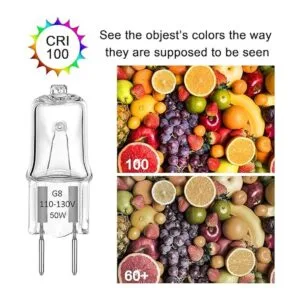 Bombillas halógenas G8 de 50 W regulables 120 V base_4