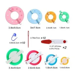 Juego de herramientas para hacer pompones de 8 tamaños_2