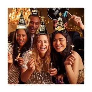 Amosfun 12 sombreros de fiesta de Año Nuevo sombrero de_5