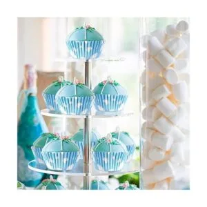 300 forros de magdalenas de color azul nube color blanco_6