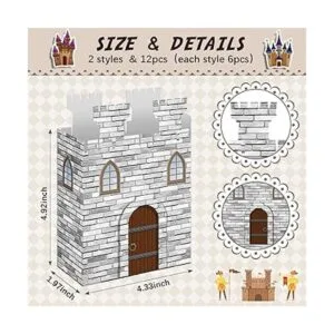 Caja de recuerdos de castillo 12 piezas medieval_3