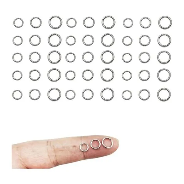 1000 anillos de acero inoxidable mezclados de 0.236 in_1