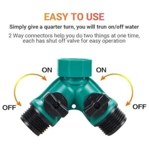 ECOESPTI Divisor de manguera de jardín divisor de_3