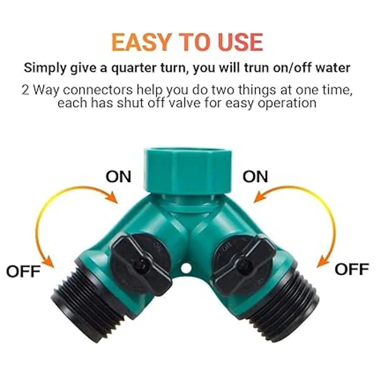 ECOESPTI Divisor de manguera de jardín divisor de_3