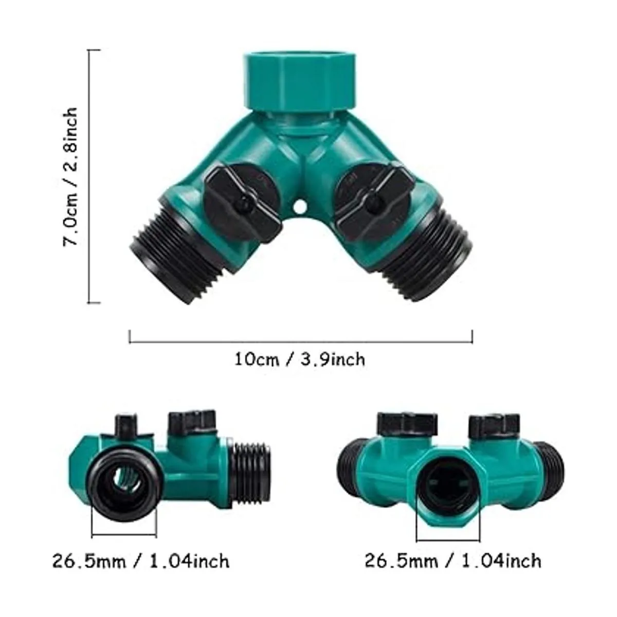 ECOESPTI Divisor de manguera de jardín divisor de_2