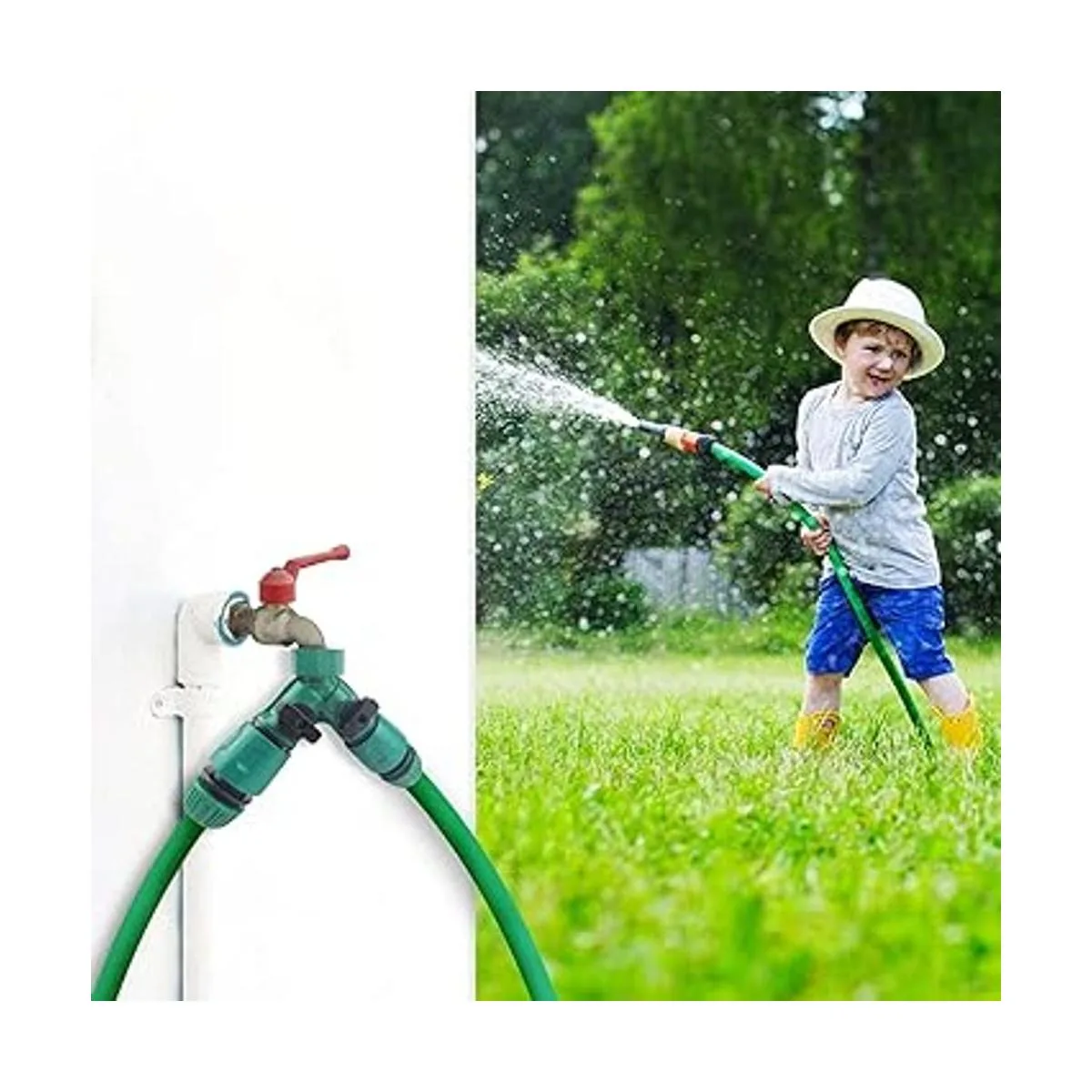 ECOESPTI Divisor de manguera de jardín divisor de_6