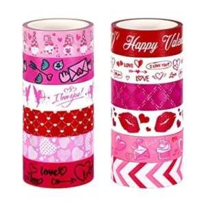 SANNIX 12 rollos de cinta Washi para el día de San_1