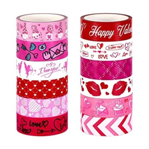 SANNIX 12 rollos de cinta Washi para el día de San_1