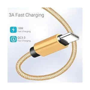 SUMPK Cable USB C de 1 pie paquete de 4 unidades carga_2