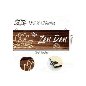 The Zen Den Letrero de pared de madera 13.7 x 4.7_2