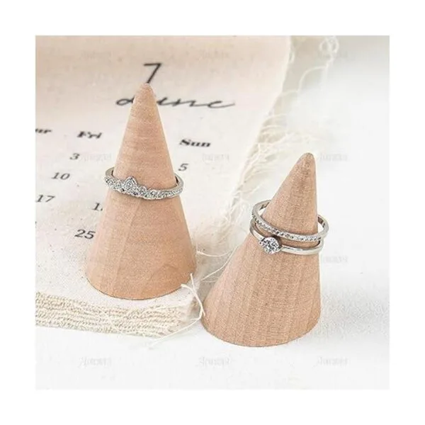 AUEAR Paquete de 10 anillos pequeños de madera natural_6