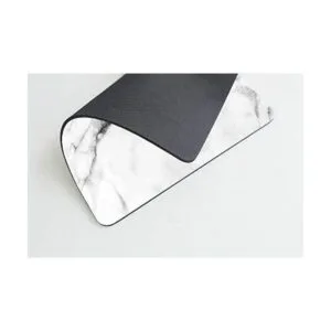 Almohadilla para mouse con estampado de mármol blanco_3