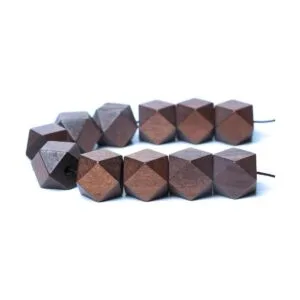 Cuentas geométricas de madera de 0.787 in con agujero de_5