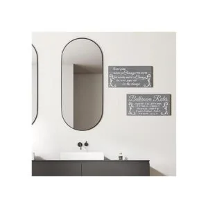 Jetec Decoración de pared de baño de 2 piezas reglas del_2