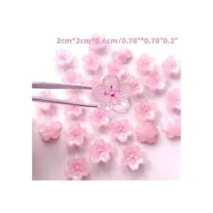 MSCFTFB 30 piezas de resina mixta de flores de Sakura con_2