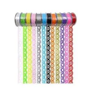 12 rollos de cinta adhesiva Washi 0.630 in de ancho_1