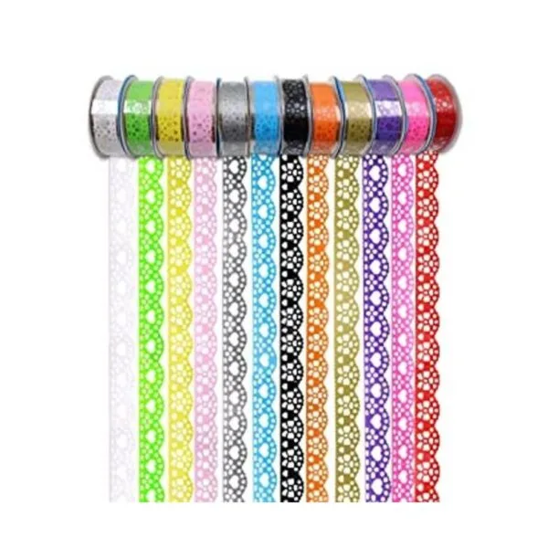 12 rollos de cinta adhesiva Washi 0.630 in de ancho_1