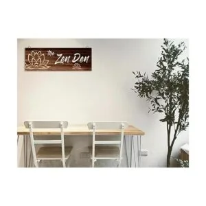 The Zen Den Letrero de pared de madera 13.7 x 4.7_4