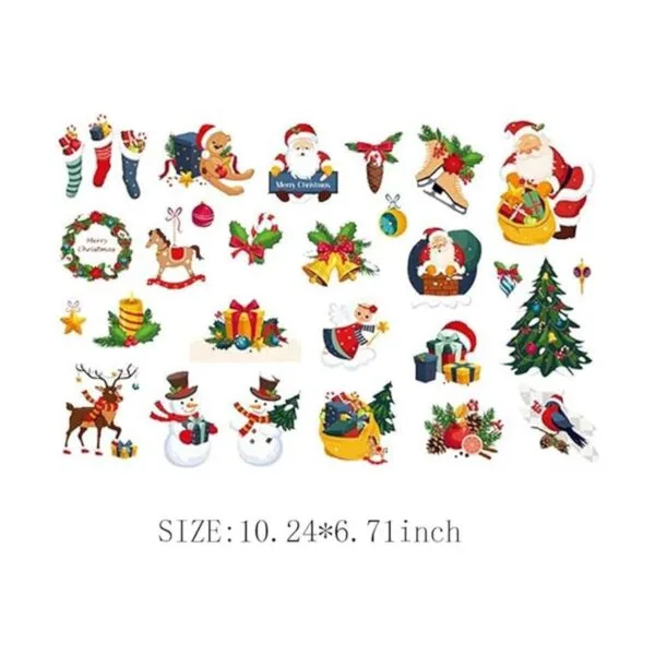 Calcomanías de transferencia para planchar de Navidad_5
