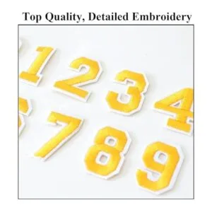 TACVEL 40 parches de números amarillos para planchar con_3