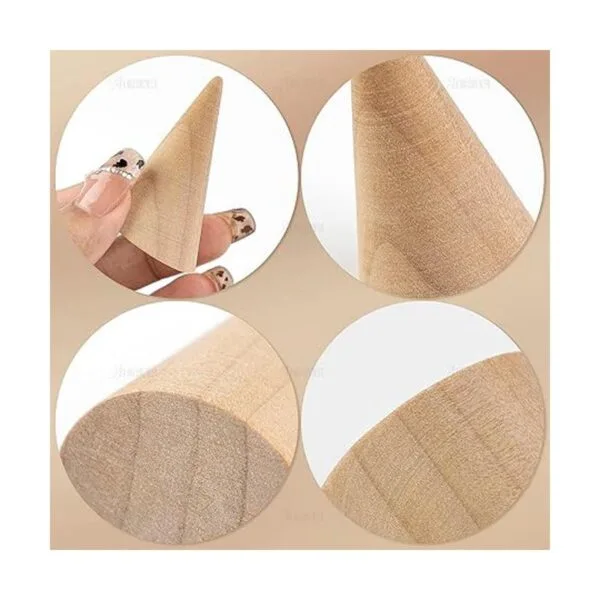 AUEAR Paquete de 10 anillos pequeños de madera natural_2