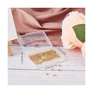 Beebeecraft 100 piezas de cierre de collar chapado en oro_7