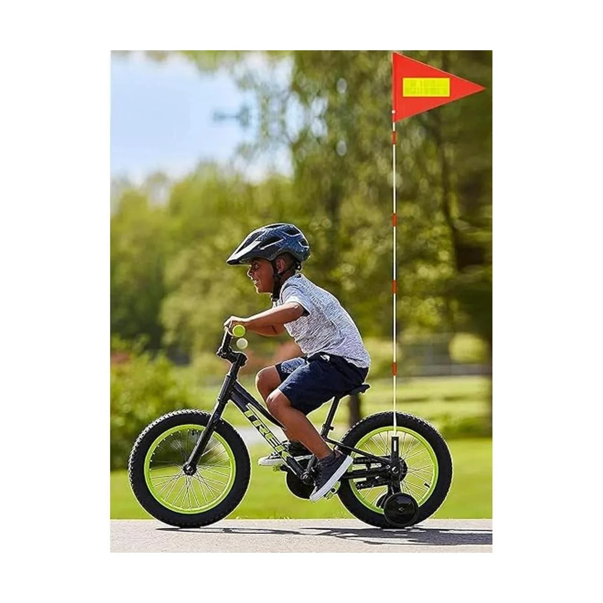 Bandera de seguridad para bicicleta poste de fibra de_4