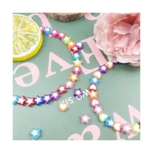 Mulutoo 420 cuentas de acrílico con forma de corazón y_6