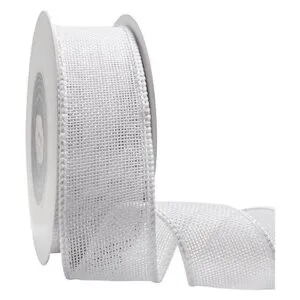 VATIN Cinta de arpillera blanca con alambre de 112_1