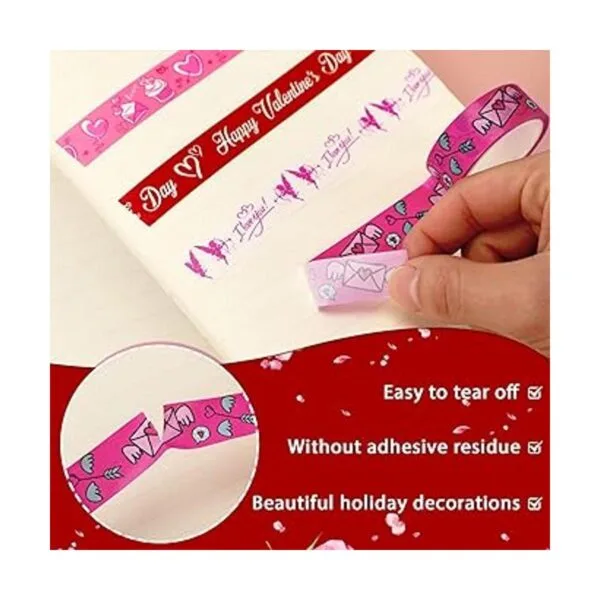 SANNIX 12 rollos de cinta Washi para el día de San_3