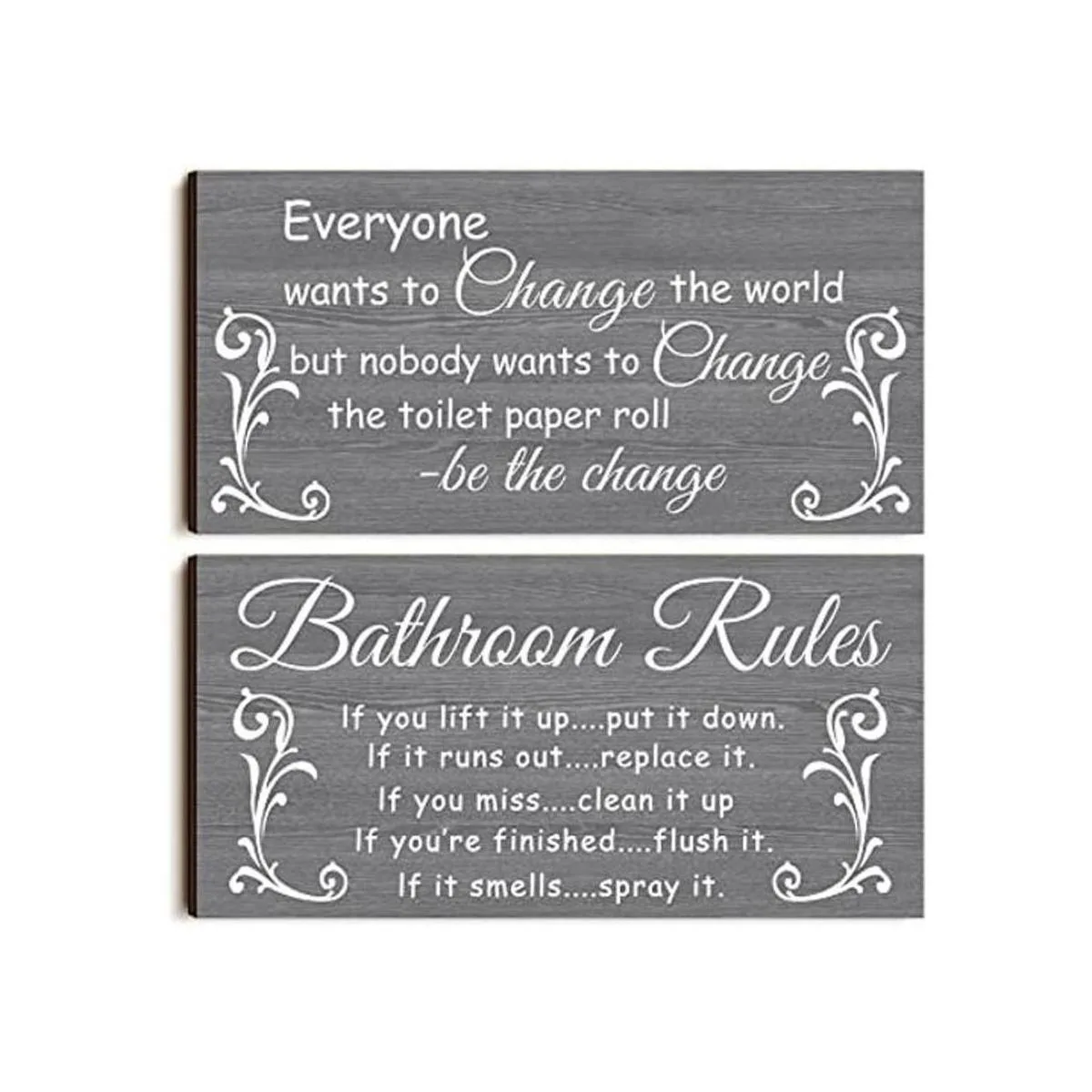 Jetec Decoración de pared de baño de 2 piezas reglas del_1