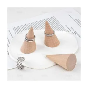 AUEAR Paquete de 10 anillos pequeños de madera natural_5