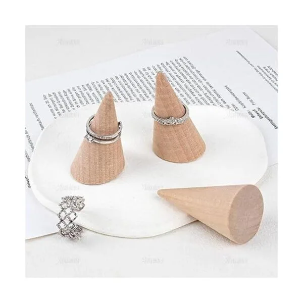 AUEAR Paquete de 10 anillos pequeños de madera natural_5