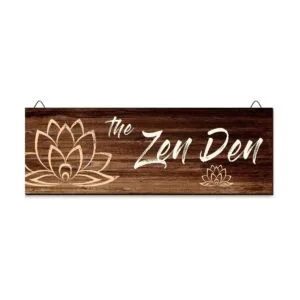 The Zen Den Letrero de pared de madera 13.7 x 4.7_1