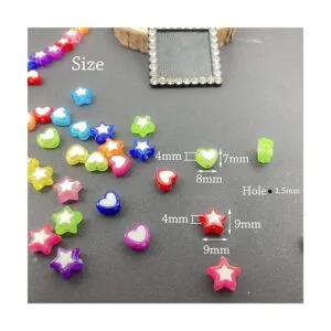 Mulutoo 420 cuentas de acrílico con forma de corazón y_2