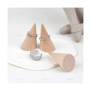 AUEAR Paquete de 10 anillos pequeños de madera natural_3