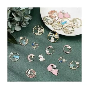 SUNNYCLUE 1 caja de 24 colgantes de esmalte de gato y_4