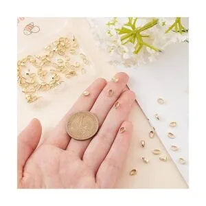 Beebeecraft 100 piezas de cierre de collar chapado en oro_3