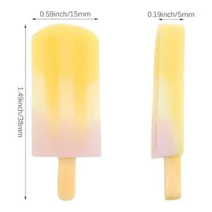 40 piezas 3D IceLolly Flatback Resina Charm Surtido Sin_2