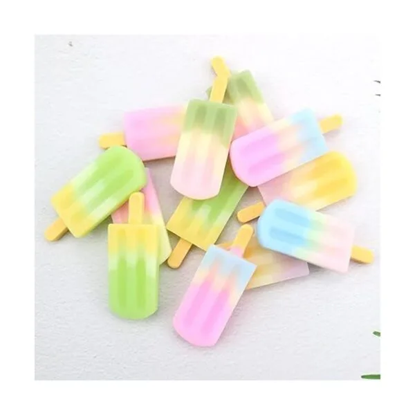 40 piezas 3D IceLolly Flatback Resina Charm Surtido Sin_7