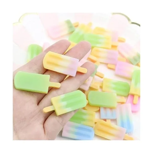 40 piezas 3D IceLolly Flatback Resina Charm Surtido Sin_3