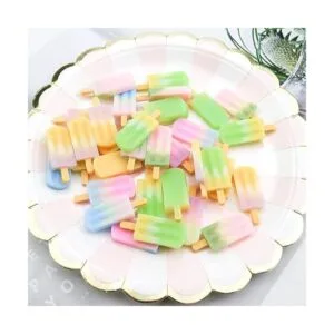 40 piezas 3D IceLolly Flatback Resina Charm Surtido Sin_5