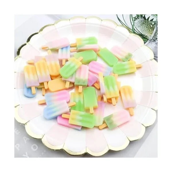 40 piezas 3D IceLolly Flatback Resina Charm Surtido Sin_5