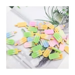 40 piezas 3D IceLolly Flatback Resina Charm Surtido Sin_6