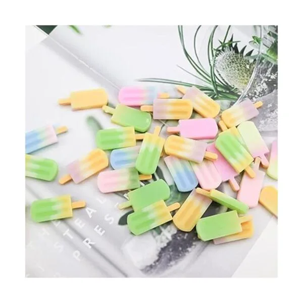 40 piezas 3D IceLolly Flatback Resina Charm Surtido Sin_6