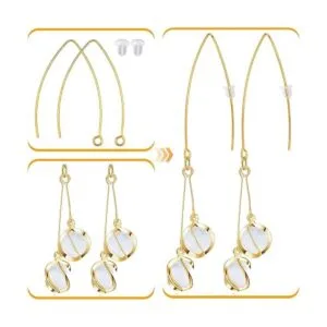 Aylifu 40 ganchos hipoalergénicos para pendientes de_4