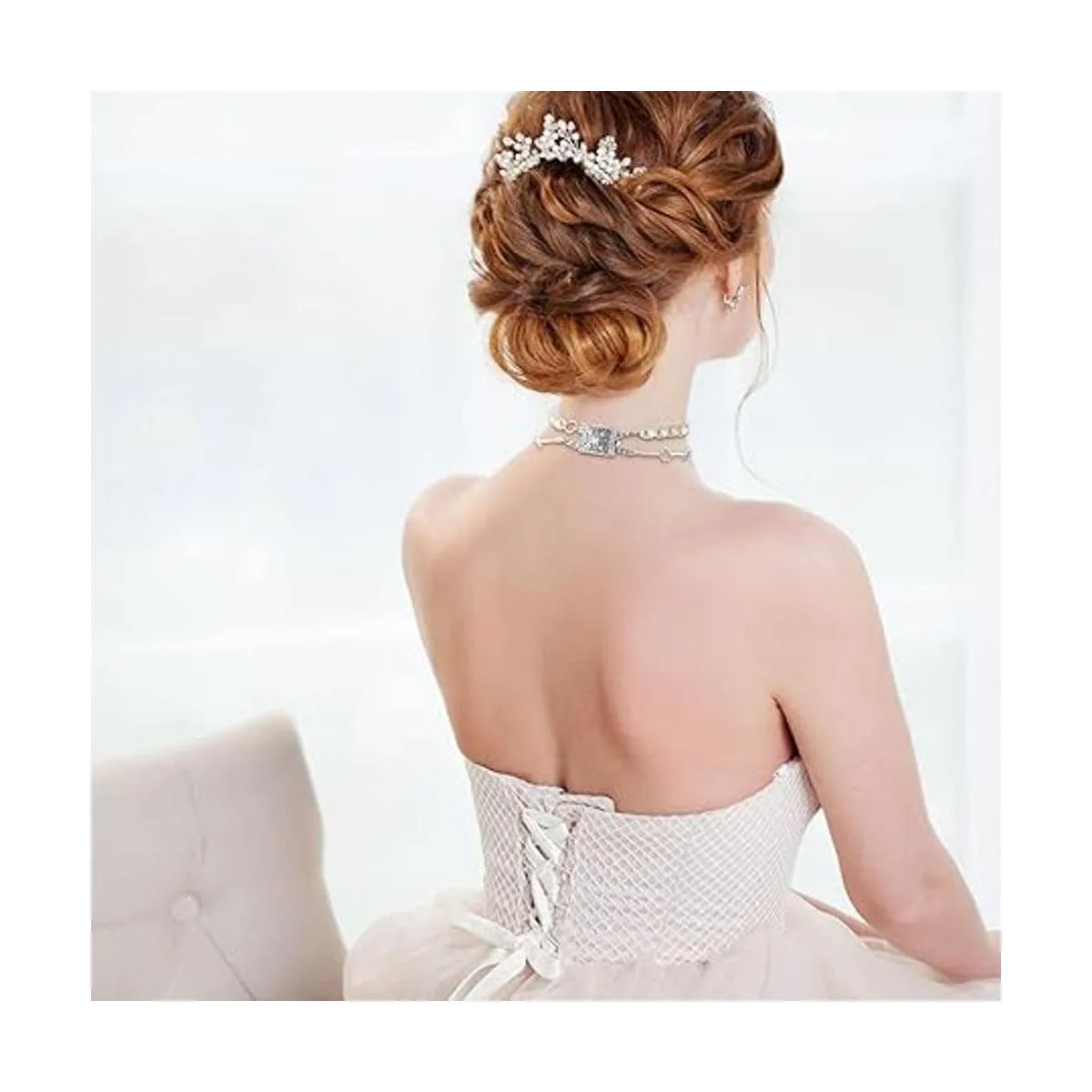 4 piezas de collar en capas de cierres de varios hilos de_6