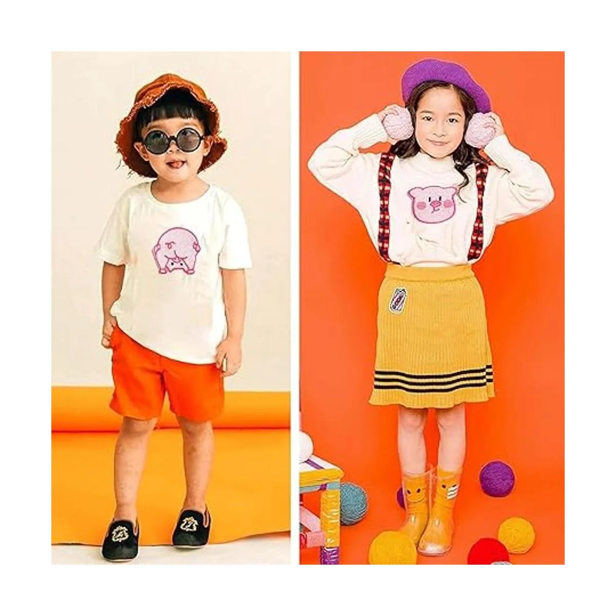 MENGSOOD 10 parches bordados de cerdo rosa parches_5